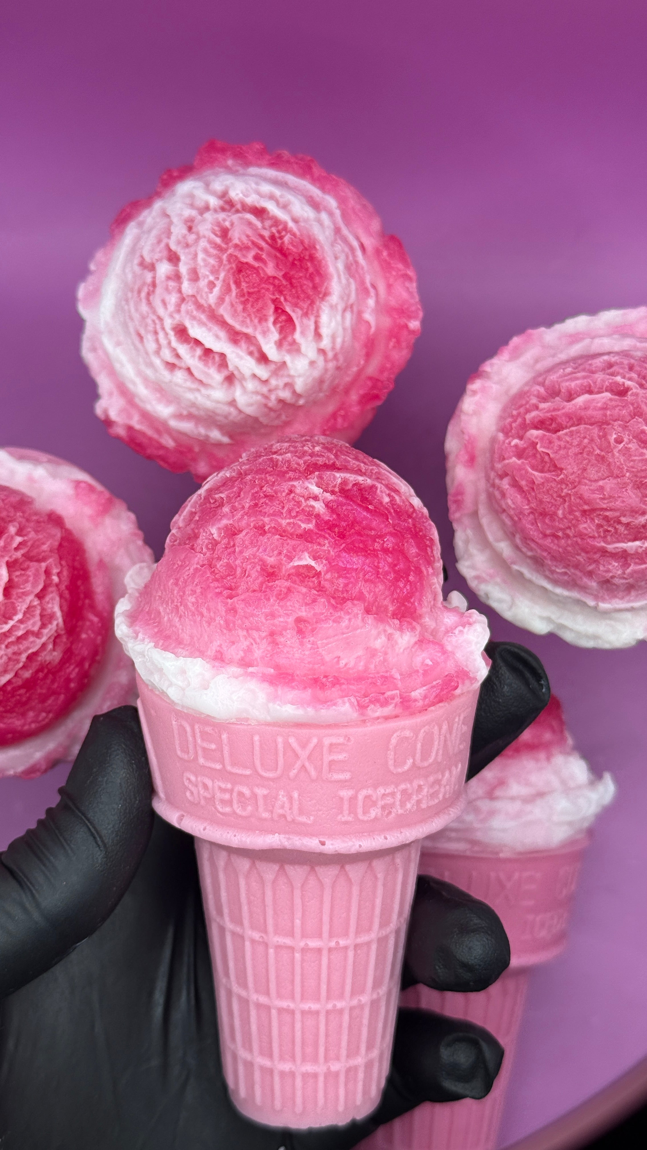 "Berry Sorbet" Deluxe Ice Cream Cone Soap