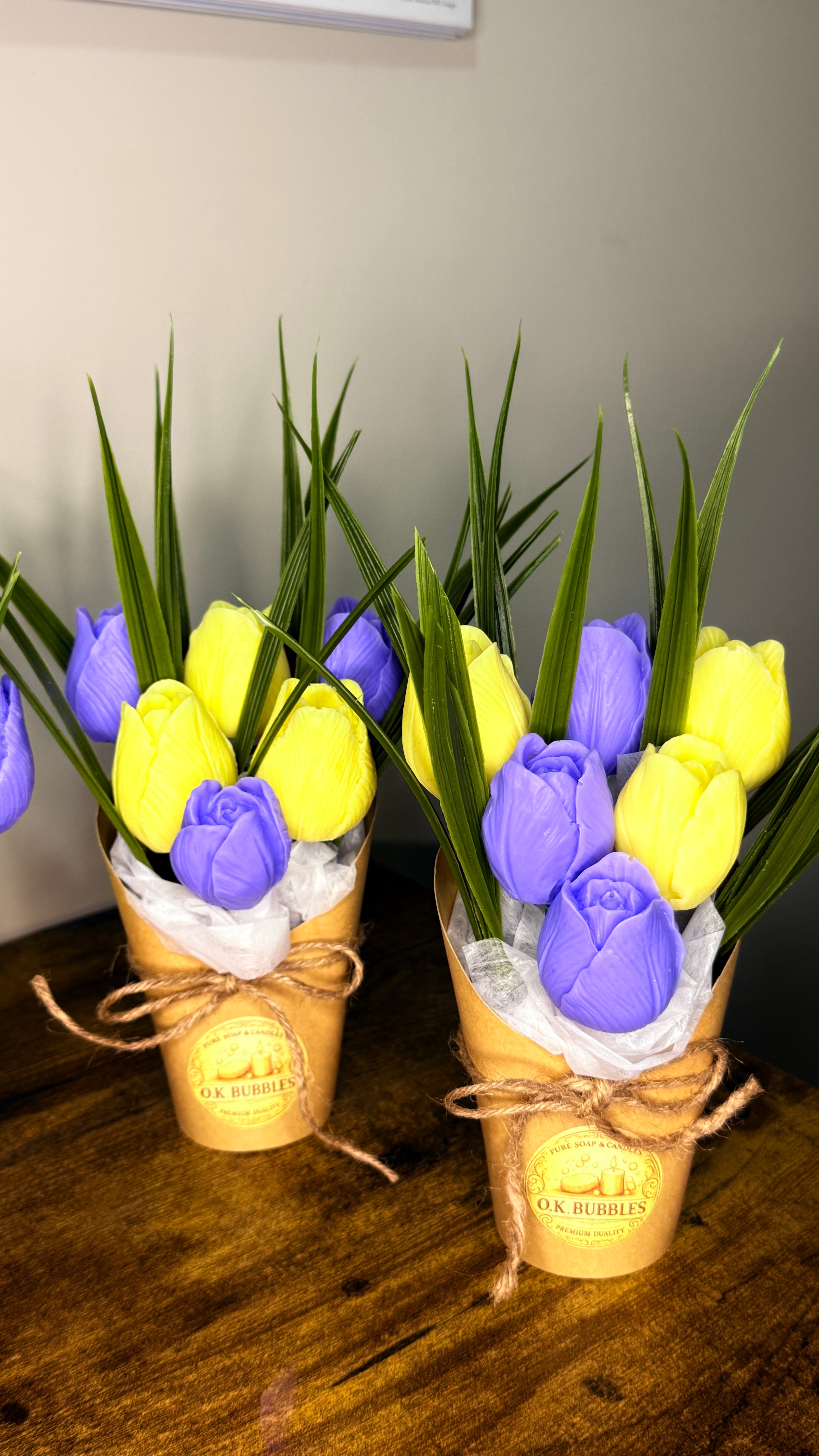 Spring Joy – Rustic Tulip Soap Arrangement