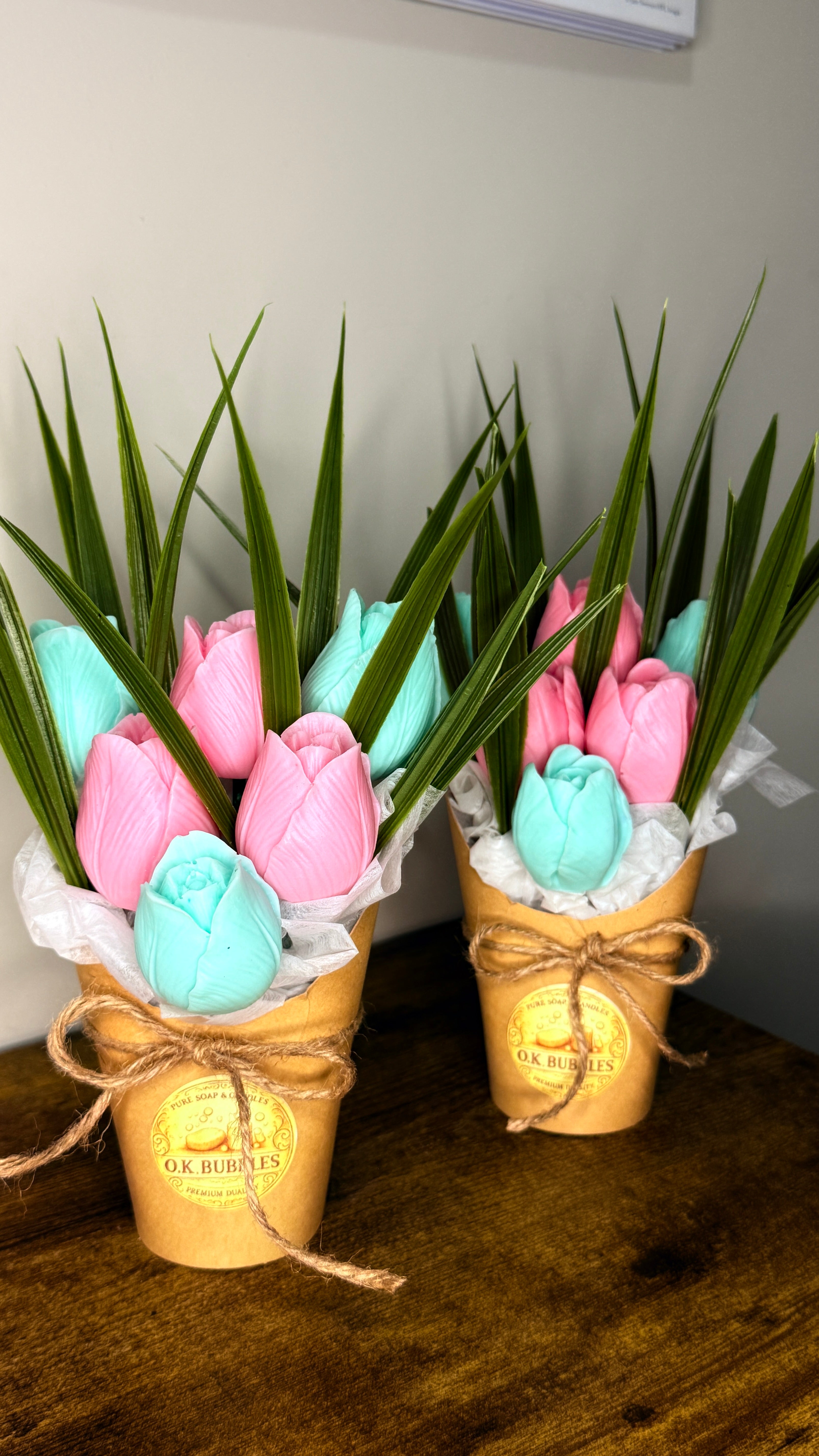 Spring Joy – Rustic Tulip Soap Arrangement
