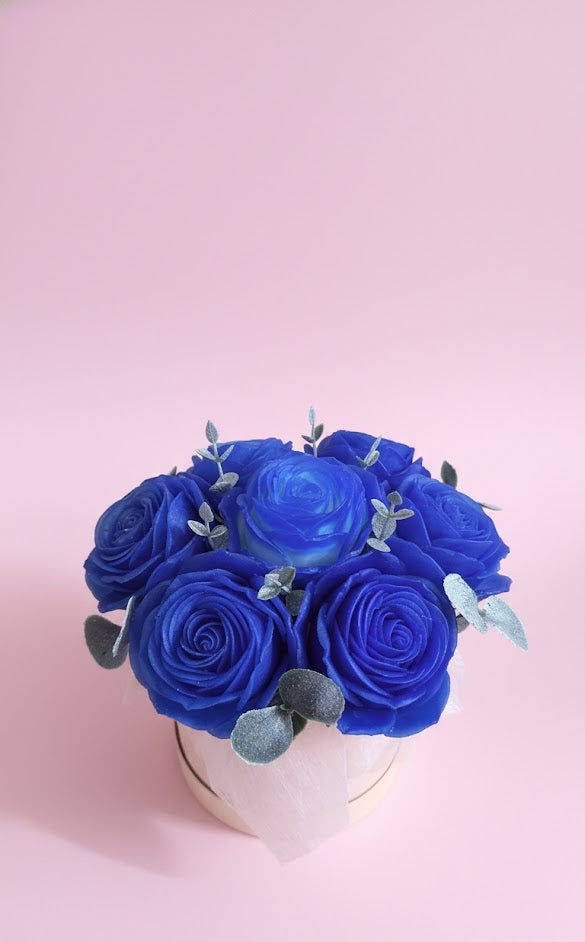 Realistic Blue Rose Soap Flowers - Unique Gift for Her - Handmade in Canada by O.K. Bubbles