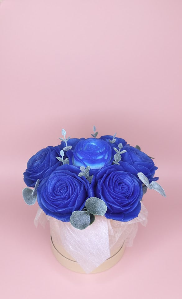 Realistic Blue Rose Soap Flowers - Unique Gift for Her - Handmade in Canada by O.K. Bubbles
