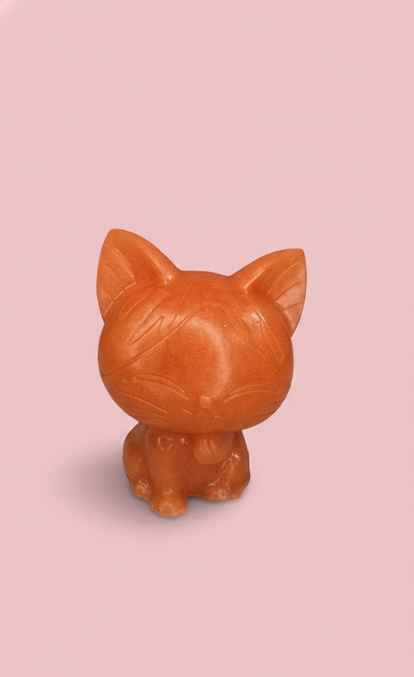 Handmade Cat Soap for Kids - Cute Animal Shaped Bath Toy - O.K. Bubbles