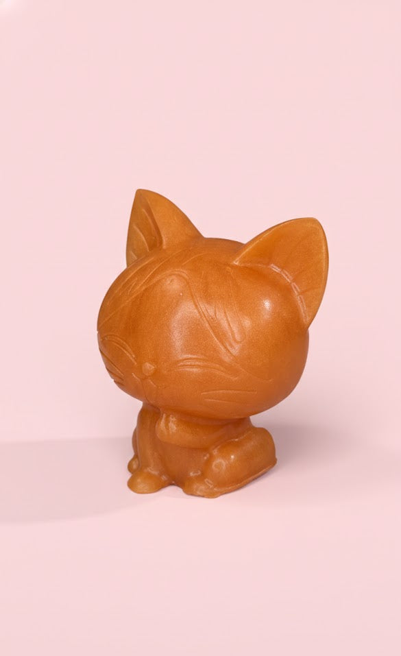 Handmade Cat Soap for Kids - Cute Animal Shaped Bath Toy - O.K. Bubbles